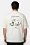 Men Crew Neck Short Sleeve Embroidered Logo T-Shirt, Off White - 4