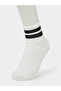 Pack of 3 - Girls Striped Cotton Blend Socks - 2