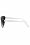 Men's Uv400 Sunglasses Black with White Frame Gradient Smoked Glass Modern Design - 5