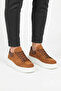 Zrj144 Premium Quality Lace-Up High Sole Casual Men's Sneaker Brown Suede - 3