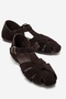 Alina Brown Suede Genuine Leather Women's Sandals