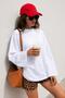 Women's White Suprem Lycra Oversize T-Shirt - 2