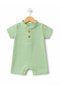Baby Boy 100% Cotton Muslin Judge Collar Short Jumpsuit - 2