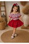 Girl's Pineapple Patterned Pom-Pom Buckle Set
