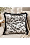 Vintage French Village Patterned Fringed Cushion Cover 43X43 cm - 3