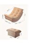 Rocking Chair with Footsrest, Adjustable Recliner Upholstered Lazy Sofa, 30-Degree Backrest, Luxury - 2