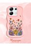 Redmi Note 13 4g Compatible Case Camera Protector Pink Silicone Couple Phone Case Floral Pattern - 2