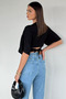 Black Women's Tie-Back Blouse - 4