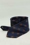 Navy Blue Motif Patterned Italian Silk Tie İk2499 - 5