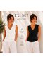 Women's V-Neck Sleeveless T-Shirt Ultra Soft Basic Blouse - Loose Fit