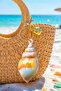 Seashell Figured Bag Charm Keychain Gold Bell Detailed Bag Charm - 3