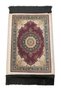 Mini Forehead Prayer Mat with Non-Slip Base and Patterned Pocket Type Travel Prayer Mat - Burgundy - 4