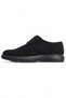 Men's Black Large Size Shoes 45 46 Size Laced Suede Look Comfortable Casual Shoes - 3
