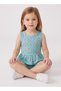 Girls Blue Floral Peplum Shorts Set - 4
