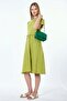 Crew Neck Half Sleeve 2 Piece Dress - 2
