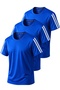 3-Piece Sleeve Stripe Quick Dry Breathable Fabric Sports T-Shirt