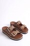 Women's Floral Embroidered Stylish Buckle Women's Slippers Anatomical Soft Comfortable Sole Slippers - 2