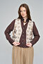 Women's Ethnic Sparkle Handcrafted Beaded and Embroidered Liyosel Crop Vest