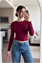 Women's Basic Long Sleeve Boat Neck Fit Body Blouse