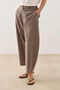 Striped Modal Barrel Pants Brown - 4