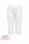 Plus Size Elastic Waist Lycra Tube Leg Embroidery Detailed Thin Viscose Women's Leggings - 2