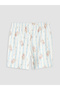 Lcw Kids Ecru Bow Detailed Girls' Shorts Pajama Set - 8
