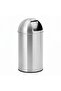 50L Stainless Steel Trash Can with Push Ball Lid Commercial Garbage Bin