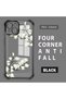 iPhone 14 Compatible Transparent Back Panel Four-Corner Reinforced Impact Protection Glossy Edge Silicone Case