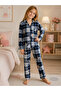 Girl's Cotton Seasonal Buttoned Pajama Set - 2