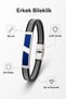 Men's Steel Bracelet with Mesh Cord, Luxurious Italian Style Gift Bracelet for Lover • Spouse • Father - 5