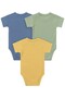 Short Sleeve Basic 3-Piece Set 1-18 Months Snap Fastener Bodysuit - Blue - 7