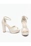 Women's 11 cm Platform Heeled Colorful Ankle Strap Bridal Evening Dress Shoes