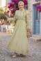 Ruffle Lace Modal Lined Tulle Dress Green Hnt8618 - 2