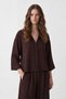 Burgundy Lyocell Blend Women's Shirt - 2