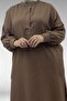 57029 Plus Size Half-Patch Slit Pants Suit - Tan - 2