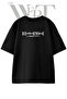 Death Note Design Printed Unisex Black Oversize T-Shirt