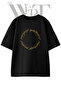 One Ring Design Printed Unisex Black Oversize T-Shirt