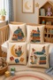 Rabbit Family Reading a Book Patterned 4-Piece Children's and Baby Pillowcase Set