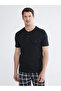 Black Standard Mold Men's Shorts Pajama Set - 2