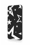 Samsung A06 Compatible Black Mega Star Patterned Silicone Case - 4