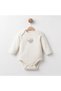 2-Piece Long Sleeve Bodysuit, 100% Organic Cotton Baby Bodysuit Set, Unisex, Lamb Embroidered & Lamb Patterned Bodysuit - 2