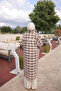 Khaki Plaid Long Loose Tunic - 4