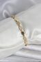 Brass Zircon Stone Gold Color Women's Bracelet