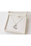 316L Stainless Steel Crescent Necklace with Floral Detail – Elegant Design Gift Necklace - 2
