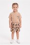 Girl's Printed Short Sleeve T-Shirt and Shorts 2-Piece Set – Summer Comfortable Fit