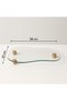 Curve Glass Tray with Wooden Ball Legs Decorative Organizer Stand Makeup/Jewelry/Kitchen - 7