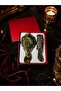 Luxury Gift Boxed Ottoman Palace Collection Antique Copper Stone Embroidered Hand Mirror and Comb Set - 2