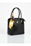 Leather-Look Multi-Compartment Hand and Shoulder Bag with Scarf Detail - 4