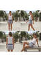 Cornflower Blue Marled Drawstring Athletic Shorts S - 4