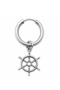 Unisex Silver Color Surgical Steel Rudder Figured Dangle Hoop Earring 1 Piece
